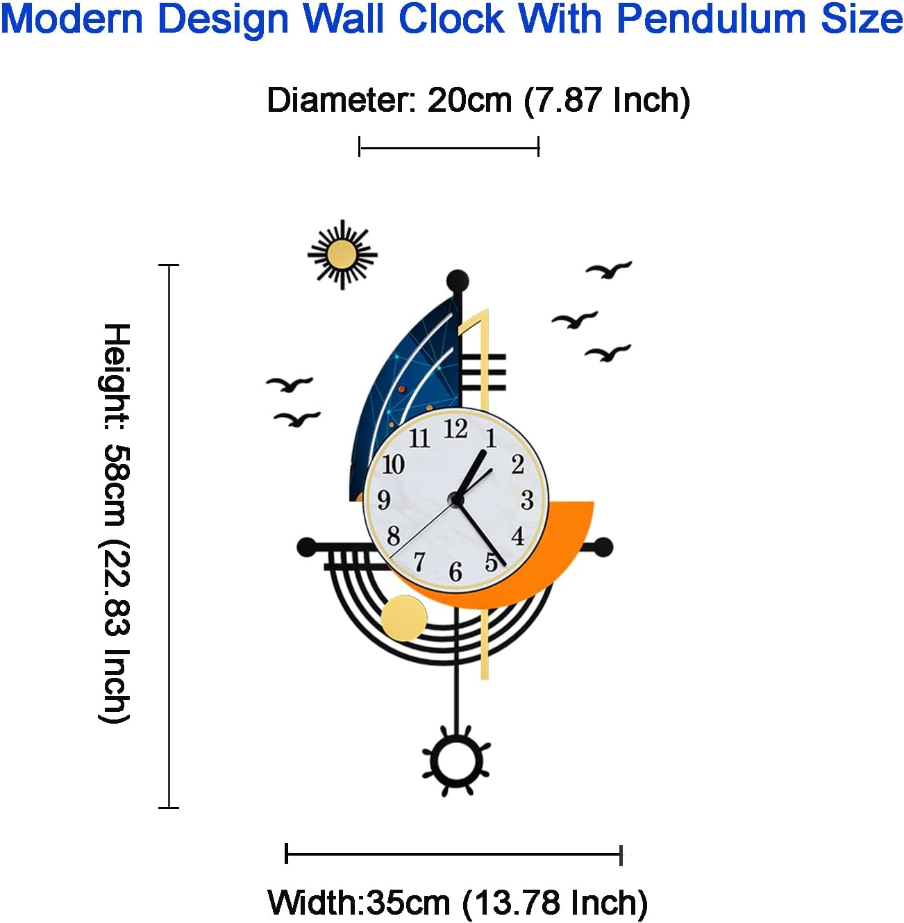 Decorative Wall Clock 16-Inch
