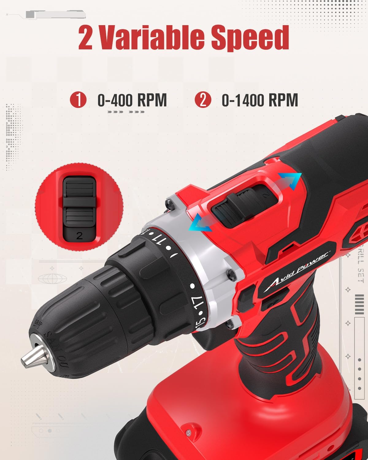 Electric Drill 20V Cordless